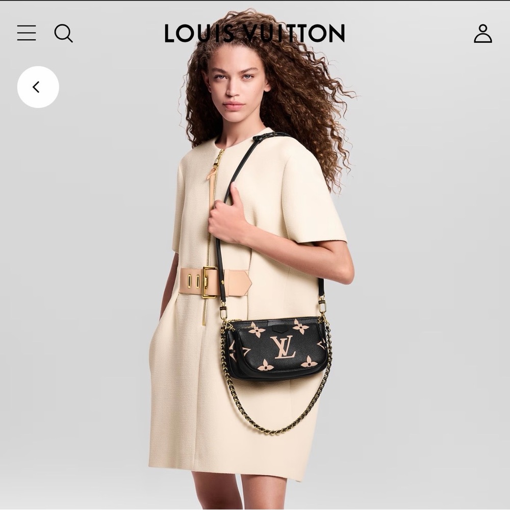 Louis Vuitton Multi Pochette Black and Gold Crossbody Bag